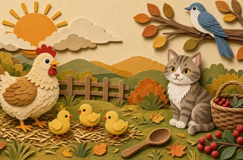 Курица с цыплятами, кошка и кукушка: обложка хаба Звук К