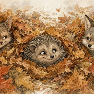 Шушера шуршит в сухих листьях